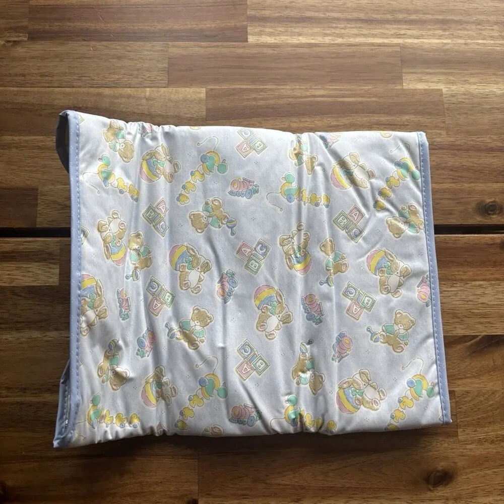 Vintage Wipes Case Bag For Diaper Bag Multiple Compartments Pastel ABC Teddy Y2K